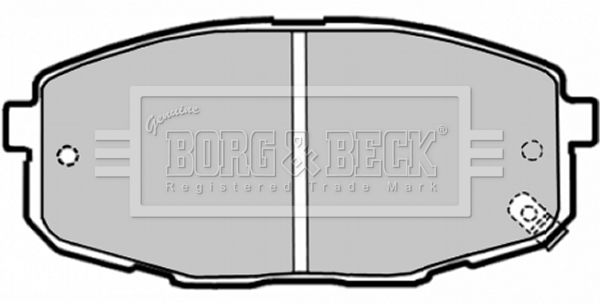 BORG & BECK Комплект тормозных колодок, дисковый тормоз BBP1868